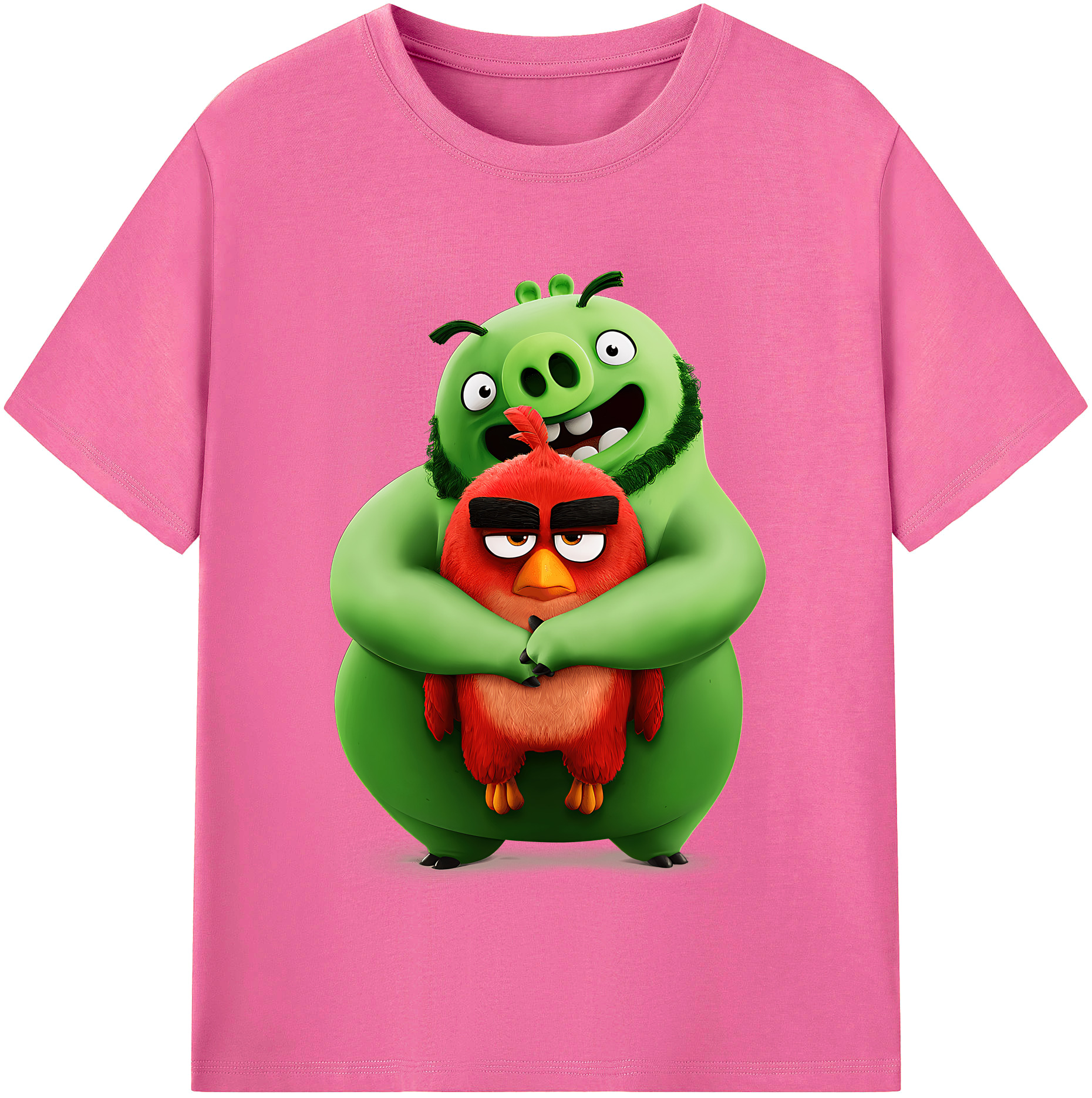 （画像用） Angry Birds アングリーバード レディースカジュアルプリントTシャツ（綿100％）